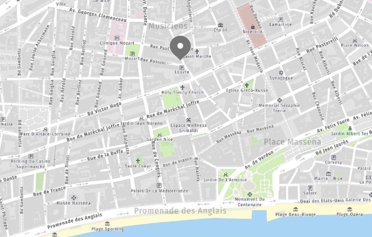 Riviera Superb 2 Bedrooms Terrace Ac Carré D'or Terrasse Alphonse Karr Appartement